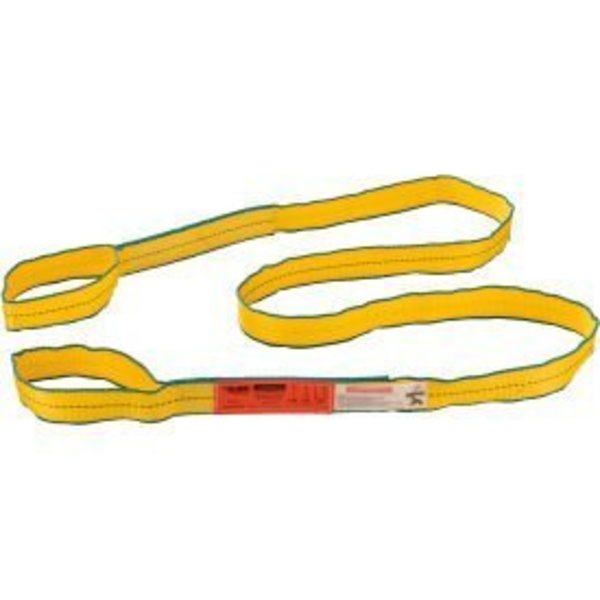 Global Equipment Poly Web Sling, HD, Eye Eye w/ Durable Edge, 10Ft L-3200/2500/6400 Lbs Cap JLEE1802TFX10